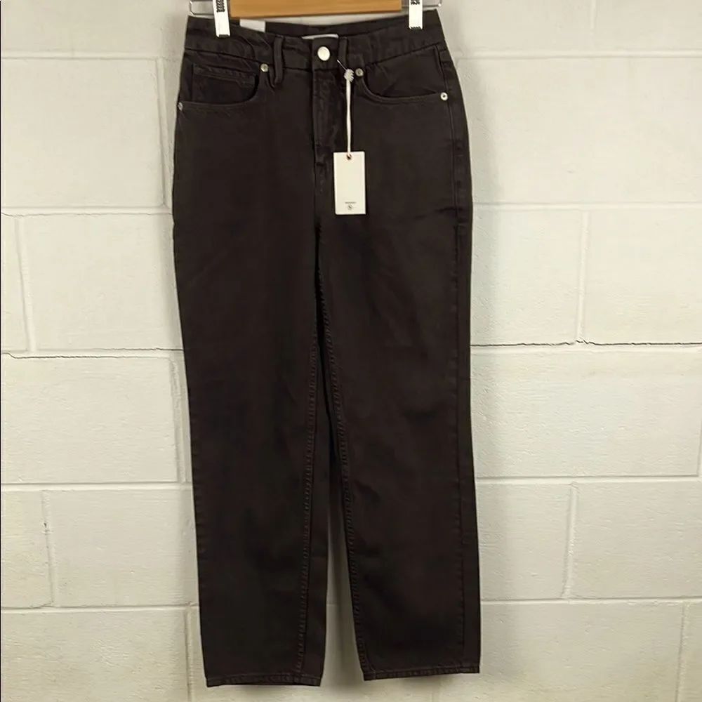 Good American women’s good 90s duster brown denim jean size 26 NWT